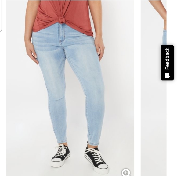 🧡🧡- Plus Ultimate Stretch Light Wash Mid Rise Jeggings - Picture 1 of 5